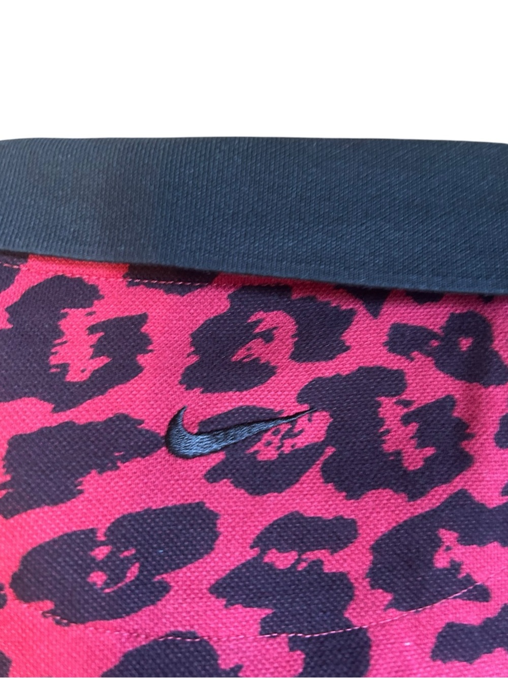 Nike Dri-FIT Leopard Print Cropped Loose Fit Golf Polo S - Picture 12 of 12